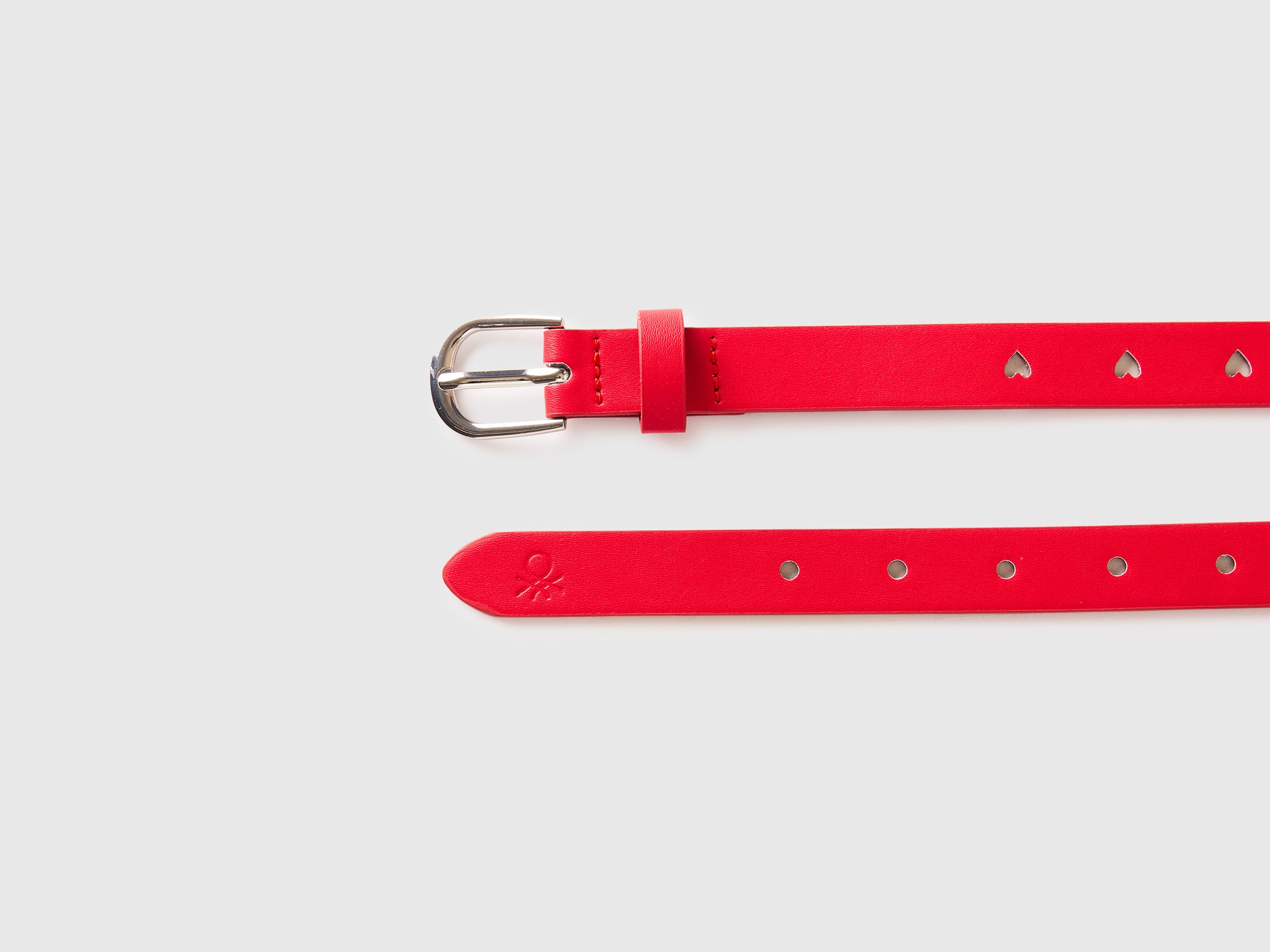 United Colors of Benetton Cintura Cuore Fibbia Metallo Fori Cuore