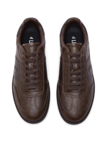 Liu Jo Sneakers uomo pelle crackle testa di moro 3 cm