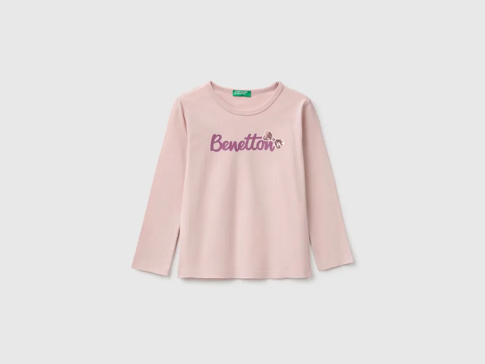 United Colors of Benetton T-Shirts Maglietta Bimba Cotone Bio Stampa