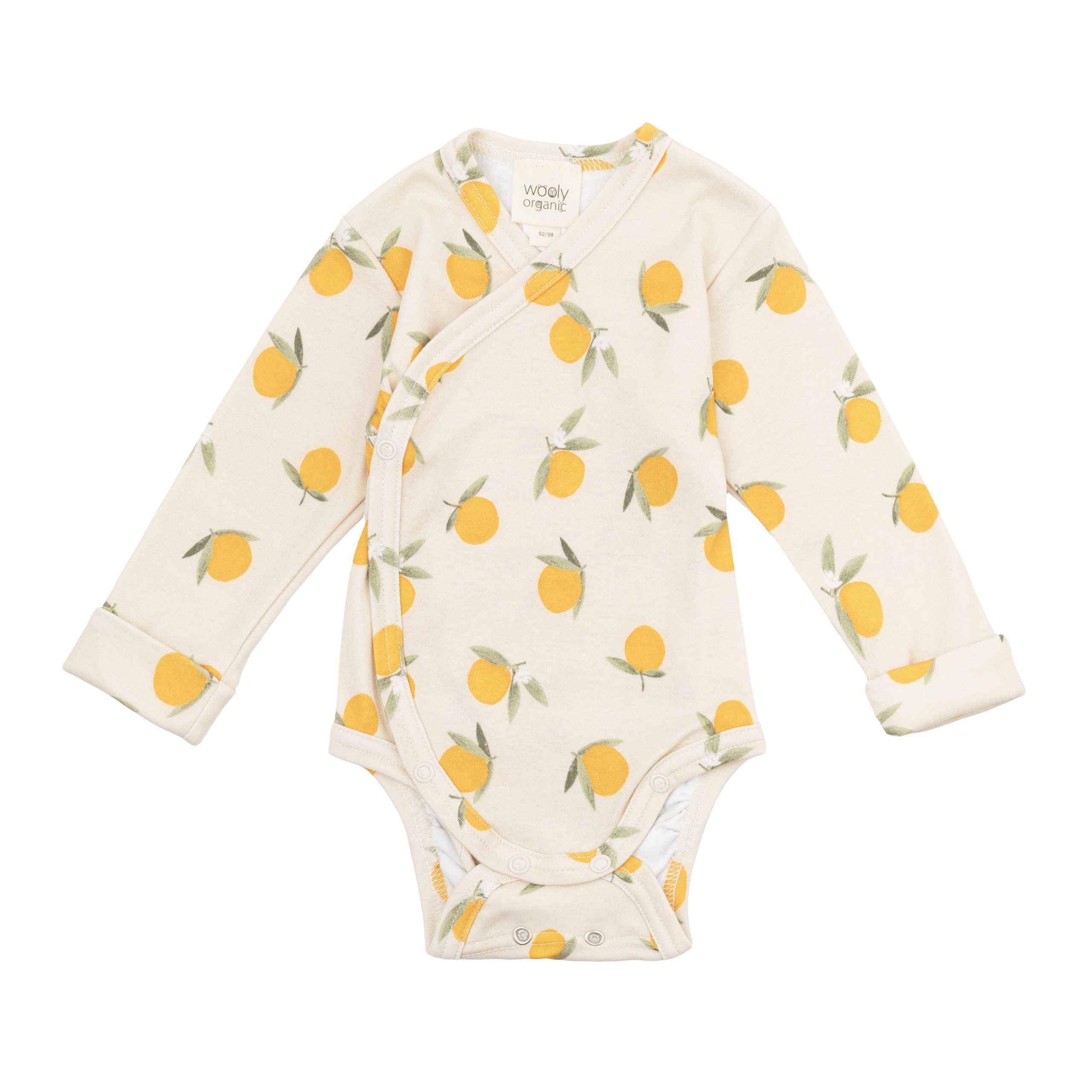 Woolly Organic AW25 body neonato manica lunga cotone bio