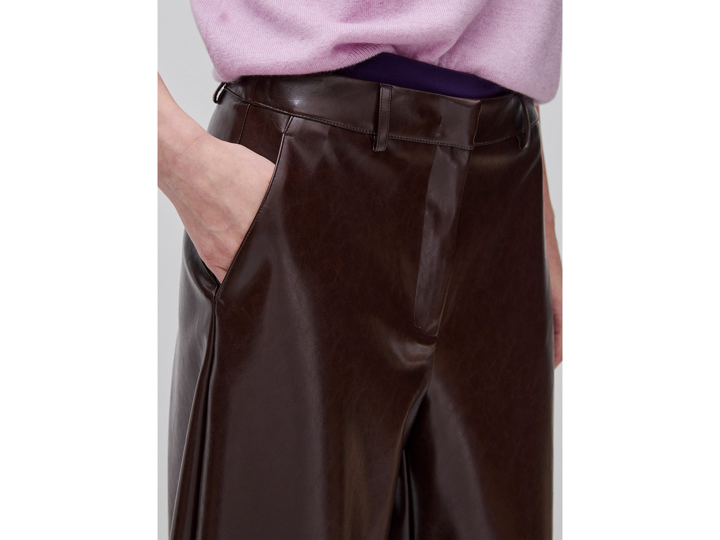 United Colors of Benetton Trousers barrel rivestito 42