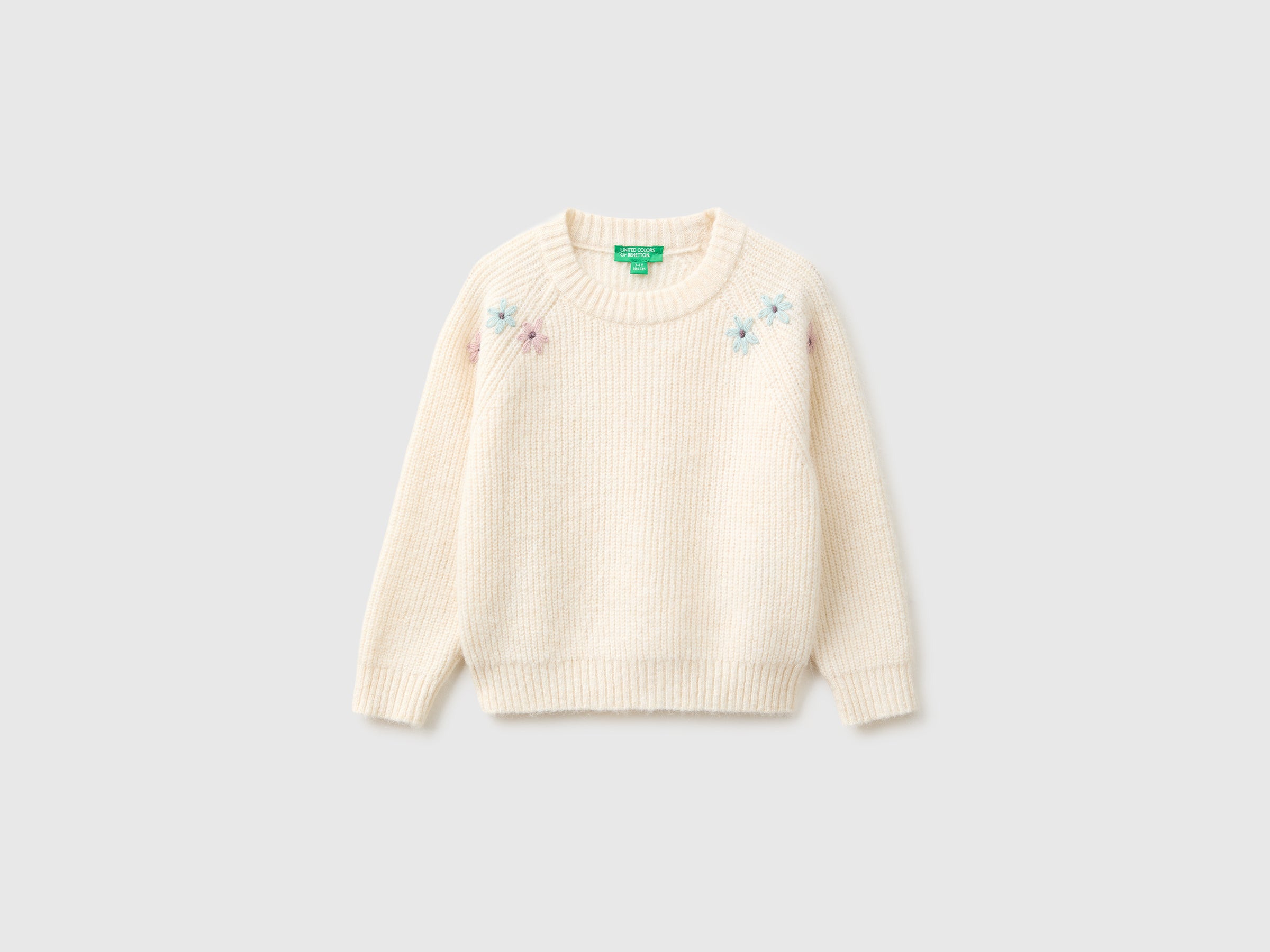 United Colors of Benetton Sweaters Maglione lana fiori 104