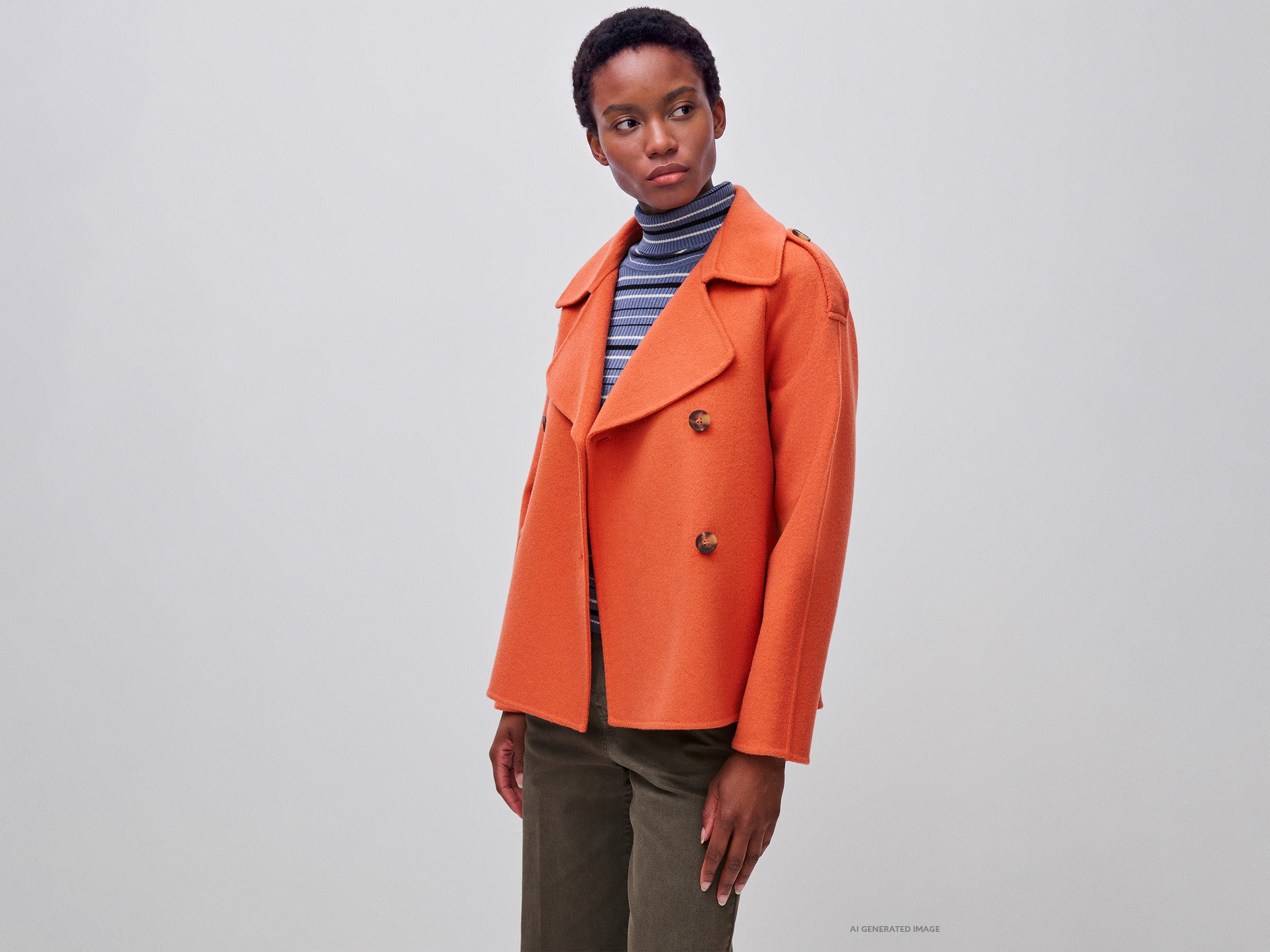 United Colors of Benetton Short coat cappotto lana doppiopetto