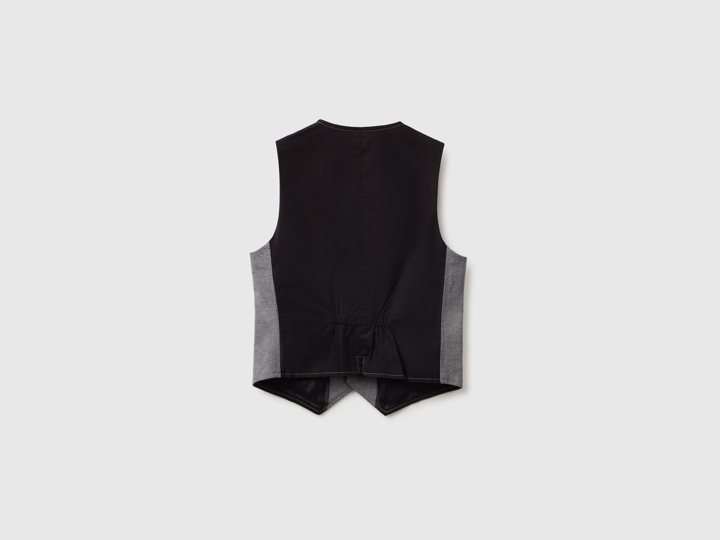 United Colors of Benetton gilet flanella scollo V slim fit