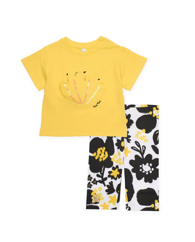 TucTuc Completi Completo Bambina Giallo Paillettes