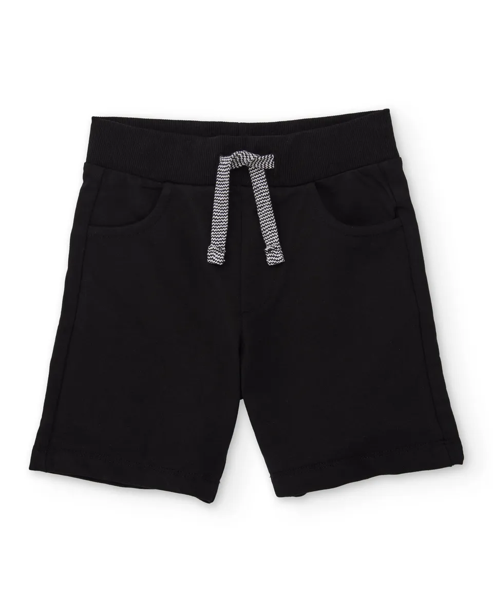 TucTuc Bermuda Pantaloncino bambino nero coulisse 4 anni