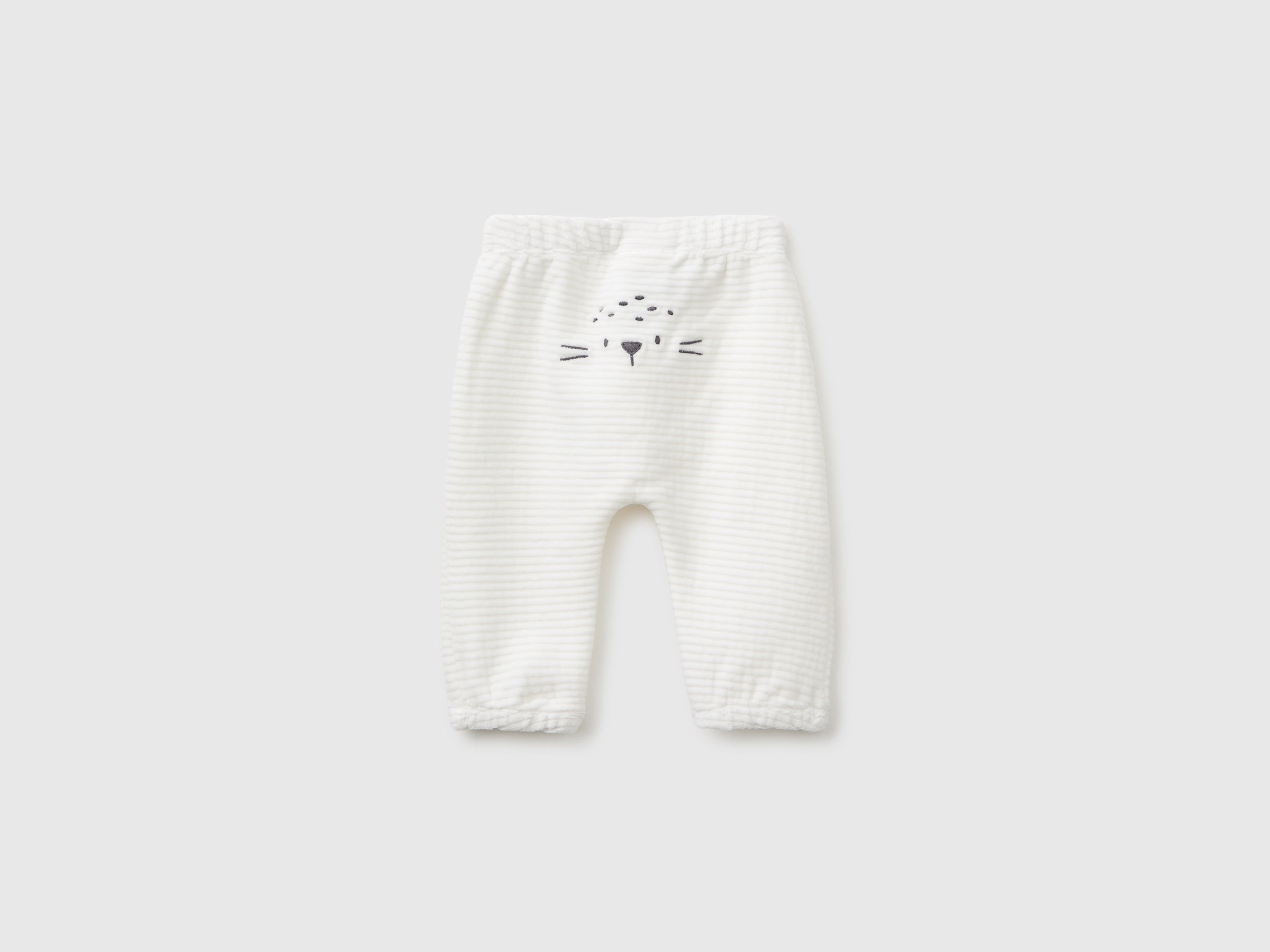 United Colors of Benetton pantalone ciniglia ricamo neonato