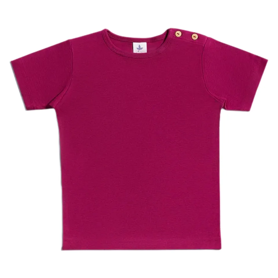 Leela Cotton Maglietta Fucsia Maniche Corte Cotone Bio