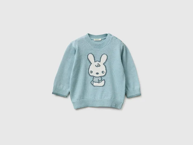 United Colors of Benetton 120YB101L Maglione Coniglio Neonato 68