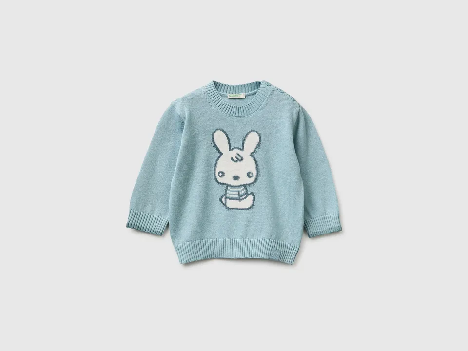 United Colors of Benetton 120YB101L Maglione Coniglio Neonato 68