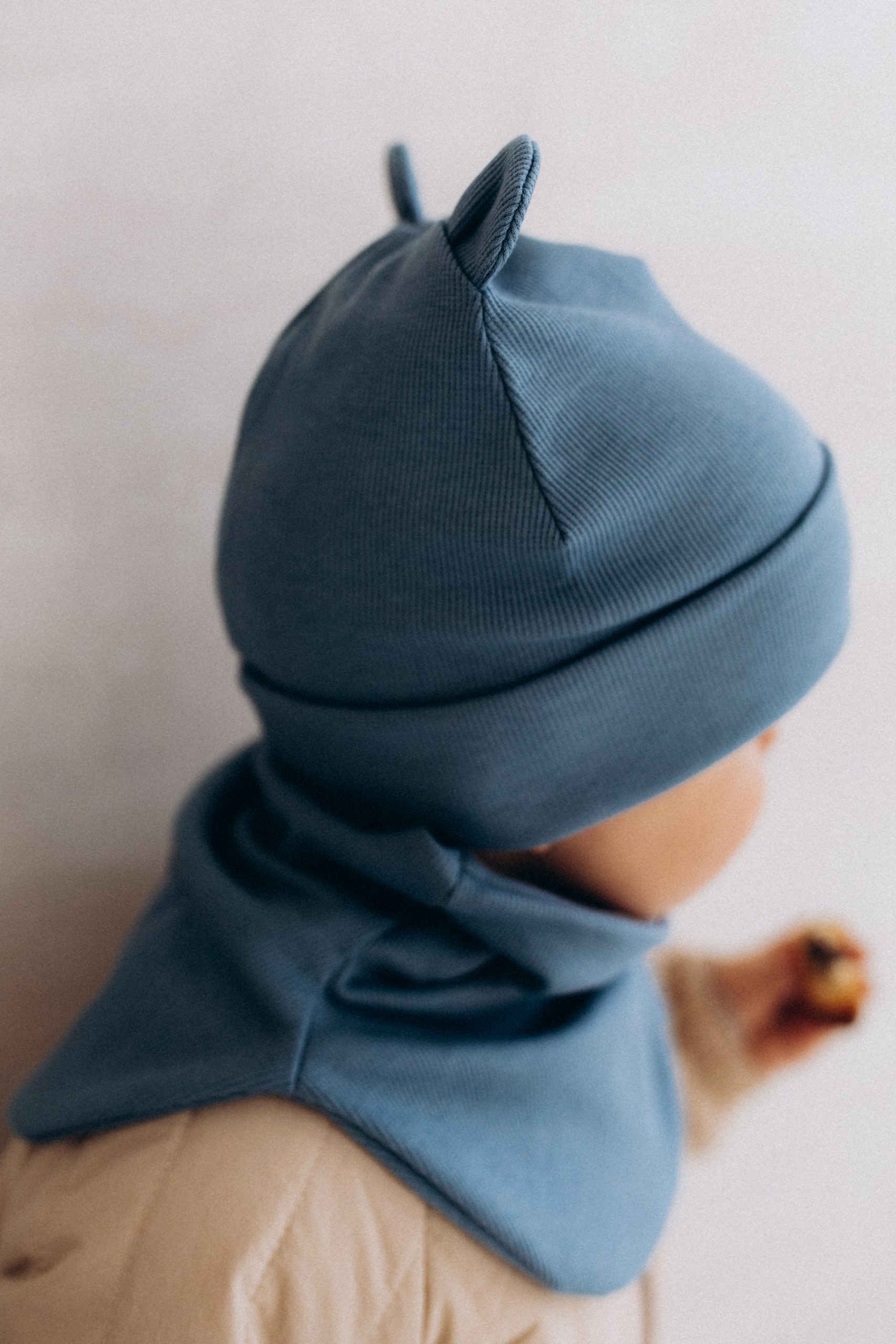 Woolly Organic Beanie Teddy Ears GOTS cappello cotone bimbi