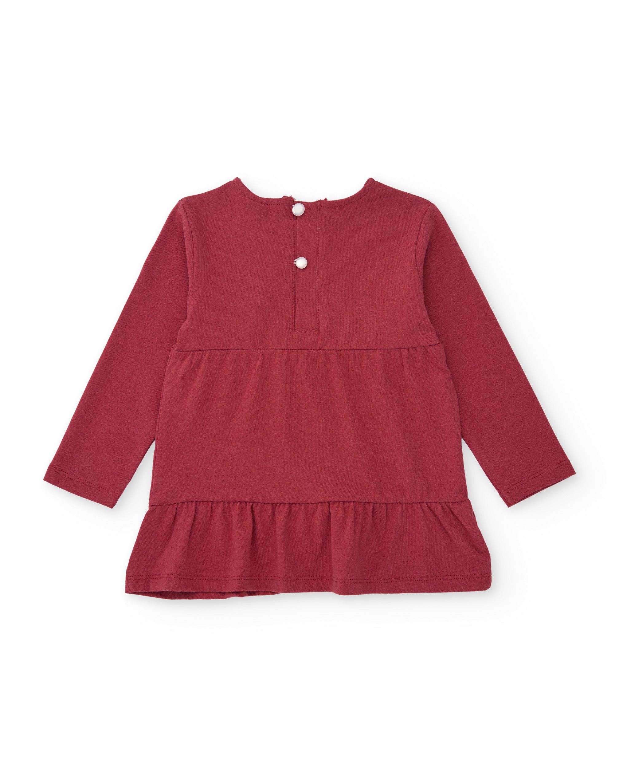 TucTuc Magliette Maglia bimba bordeaux floreale
