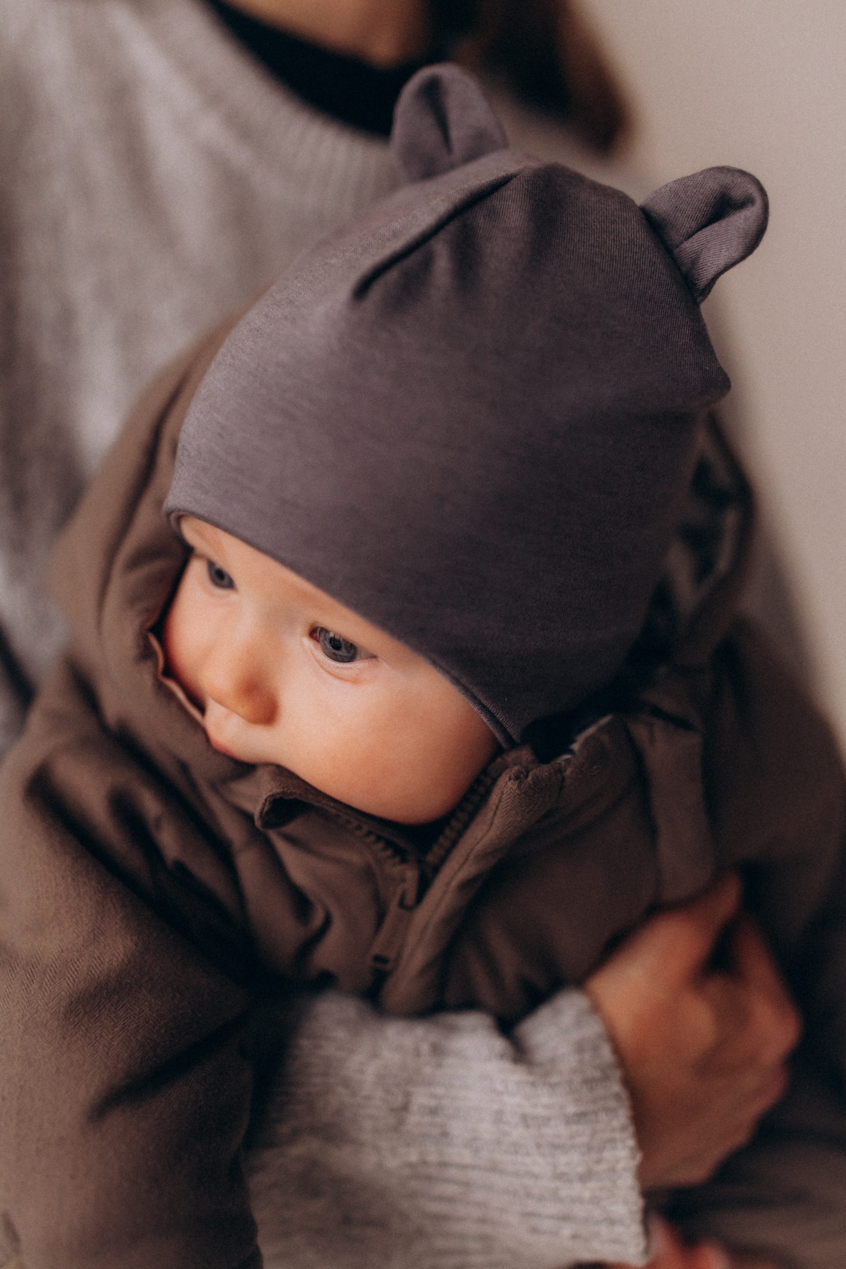 Woolly Organic Baby Hats cuffia neonato lyocell lana orsetto
