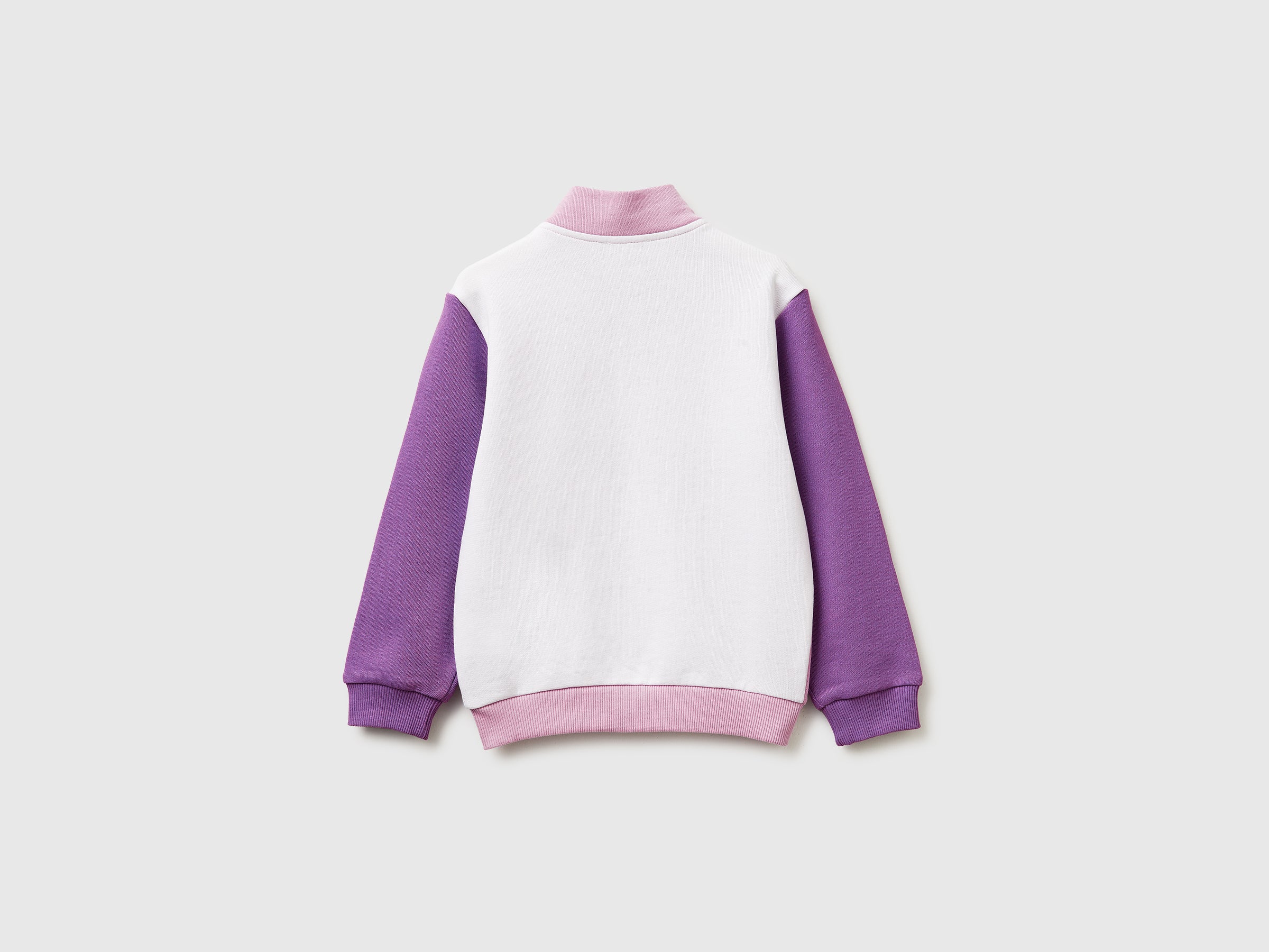 United Colors of Benetton Sweatshirts Zip felpa cotone bio stampa