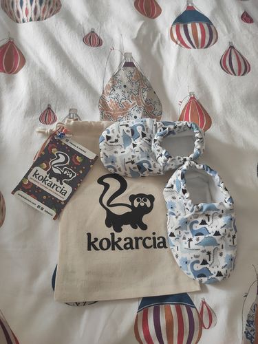 Kocarcia Kokopatik Scarpine Dinosauri primi passi cotone
