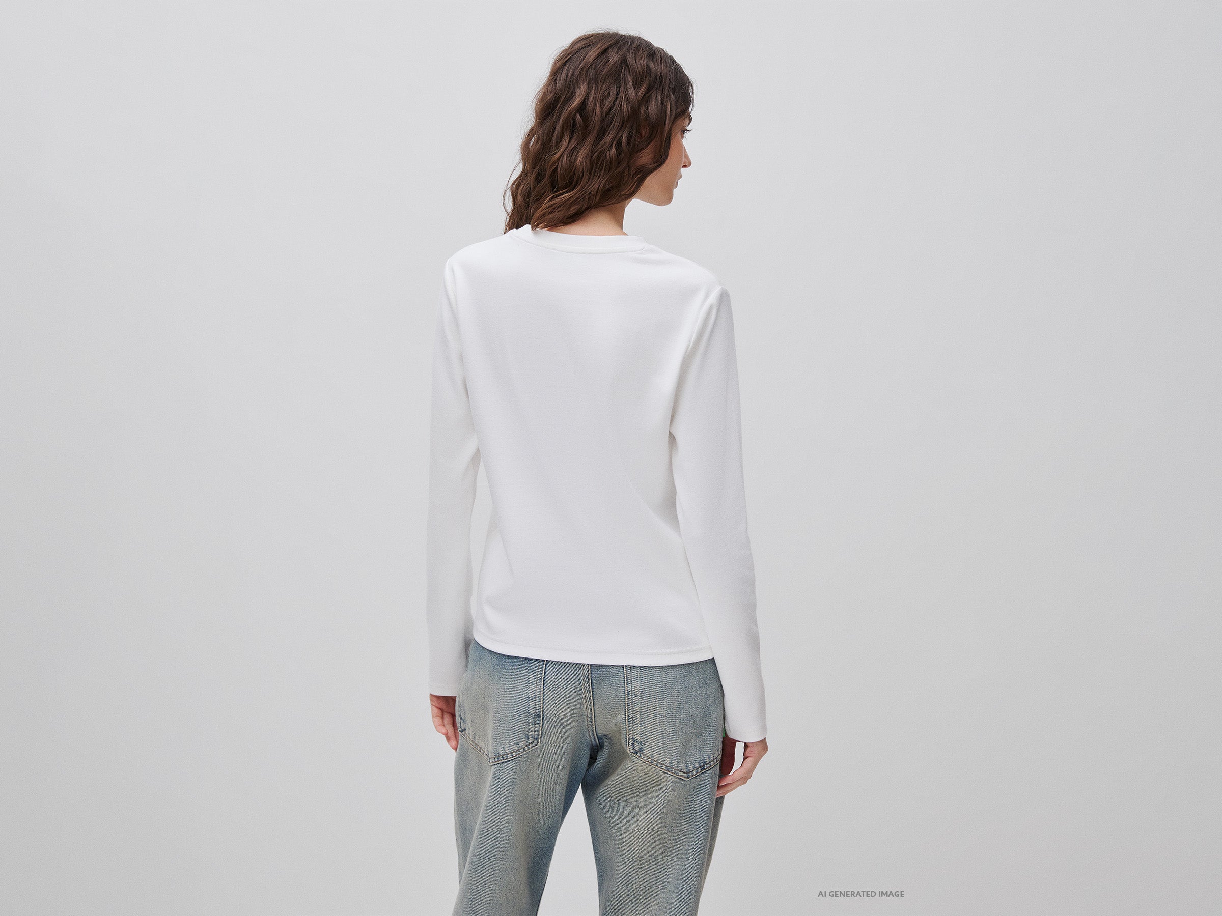 Benetton Warm cotton T-shirt with slogan maglietta cotone taglia M