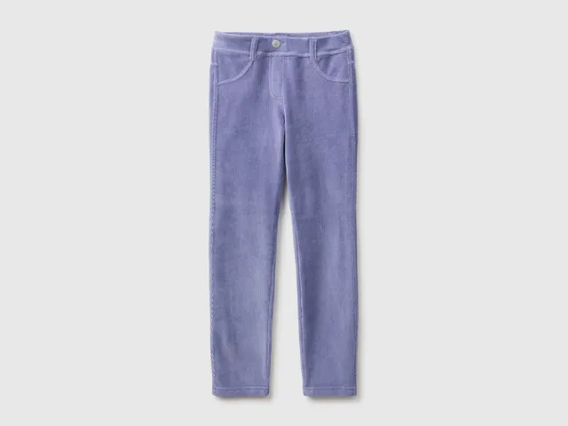 United Colors of Benetton pantaloni skinny ciniglia cotone