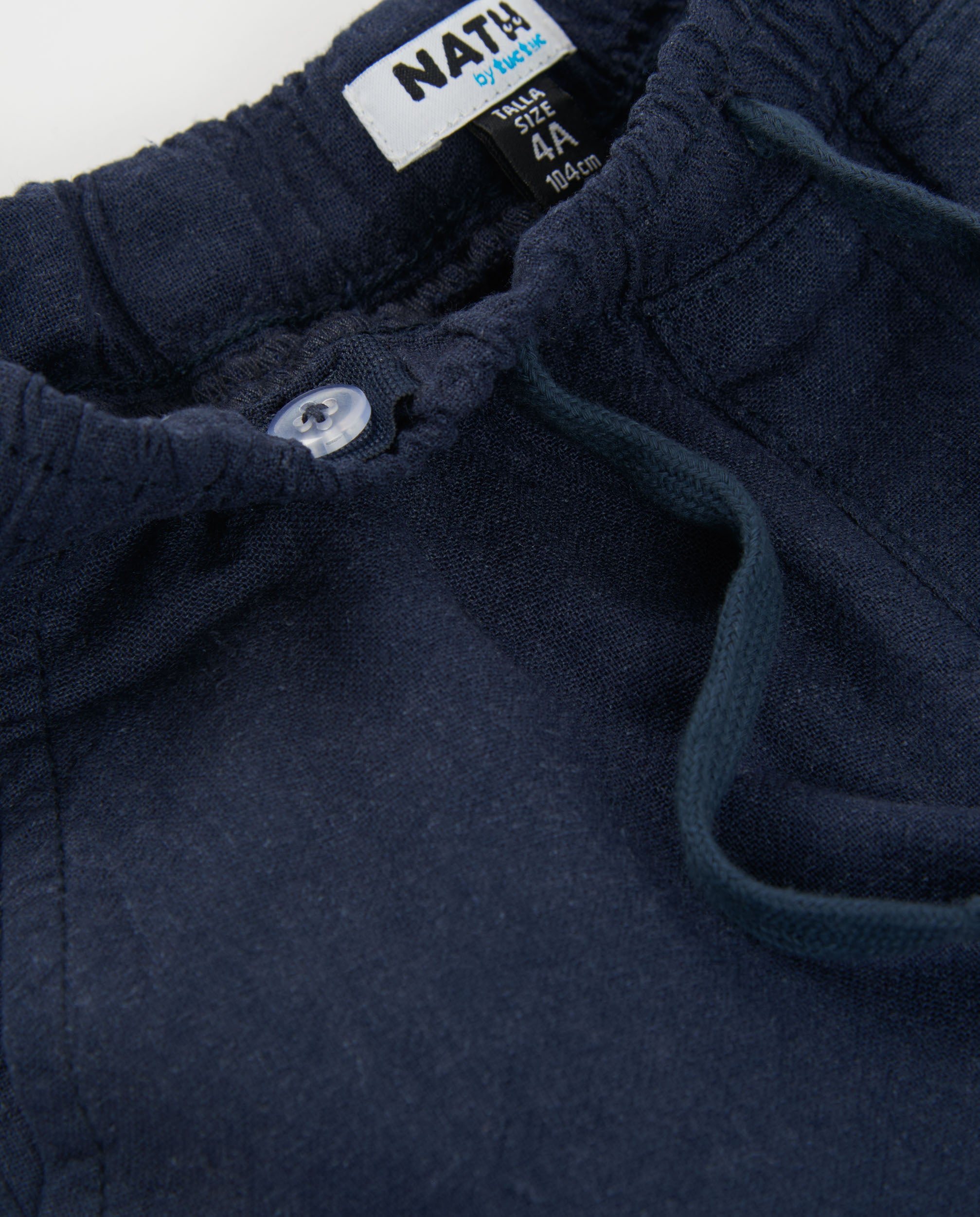 TucTuc Pantaloni bambino navy dritti vita elastica