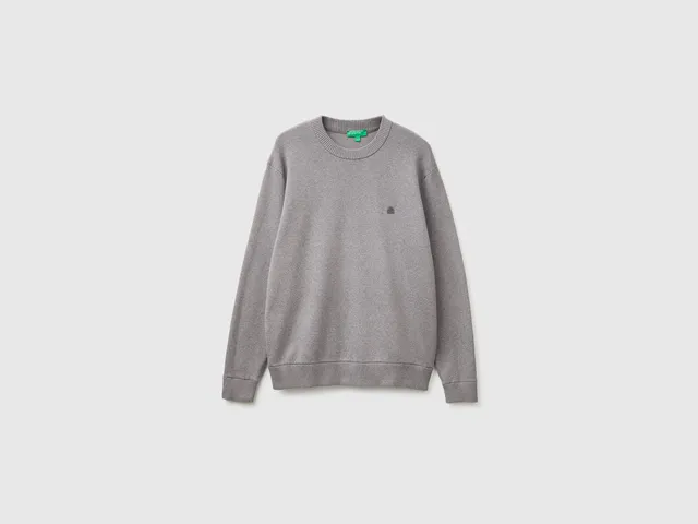 United Colors of Benetton Maglia Cotone Logo Girocollo Relaxed S