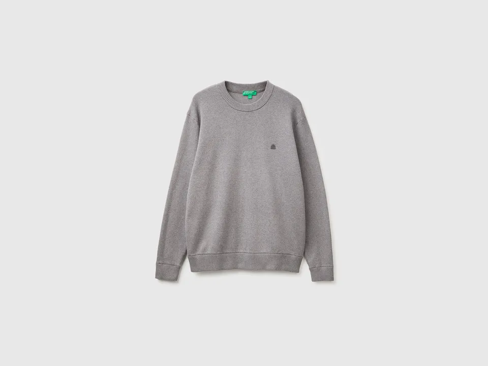 United Colors of Benetton Maglia Cotone Logo Girocollo Relaxed S