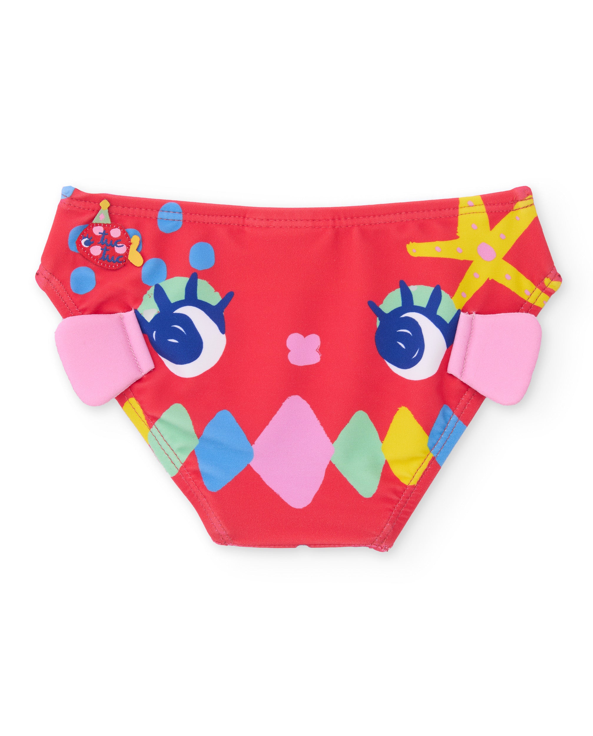 TucTuc Costumi Slip Bikini Bambina Maglia Rosso Mare