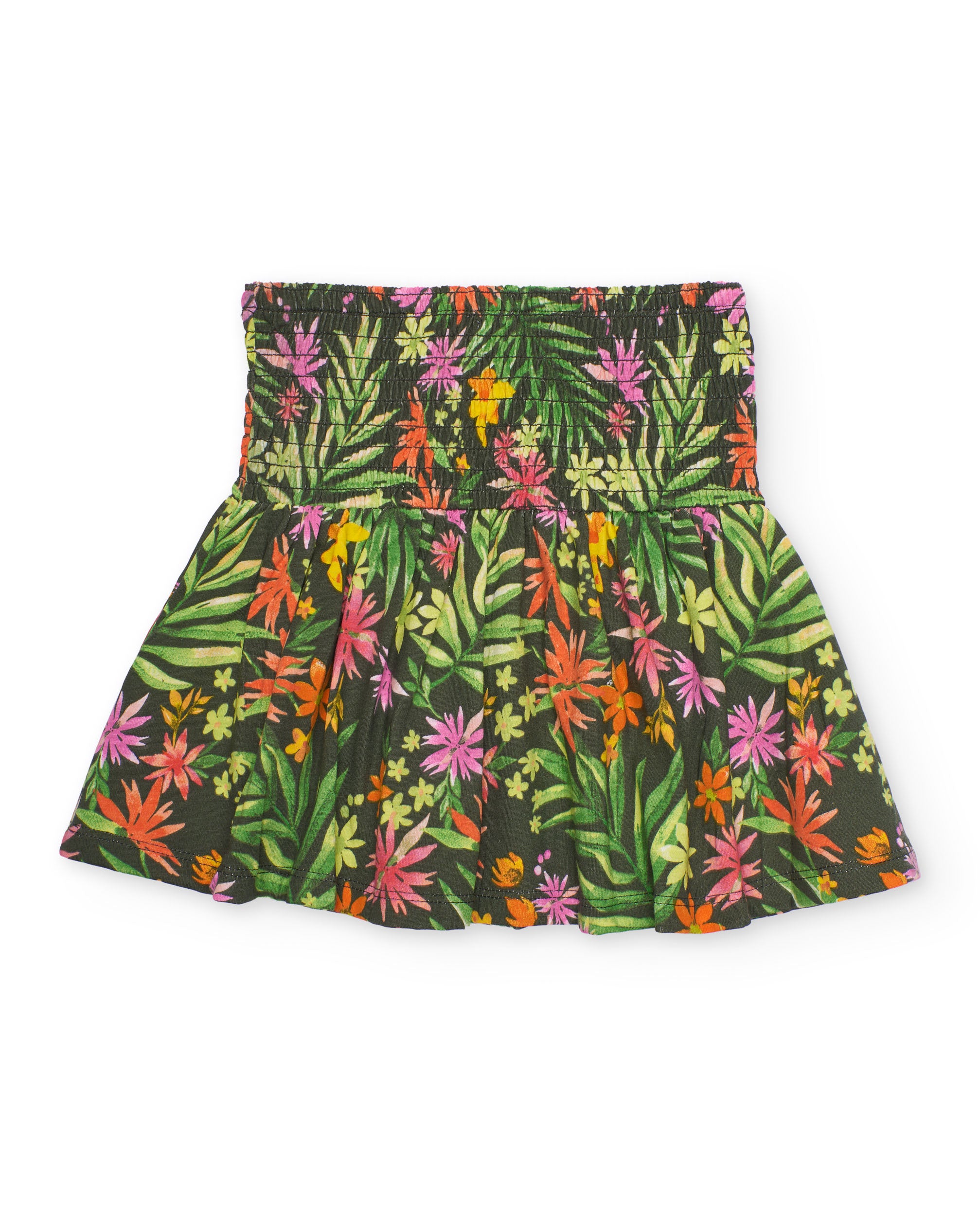 TucTuc Gonne Bambina Verde in Maglia Floreale
