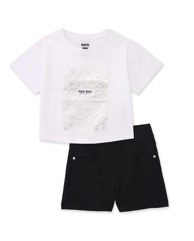 TucTuc Completi Brillanti Animalier Completo Bianco Bambina