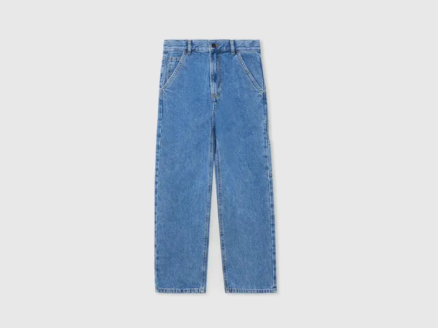 United Colors of Benetton Jeans carpenter denim blu taglia M