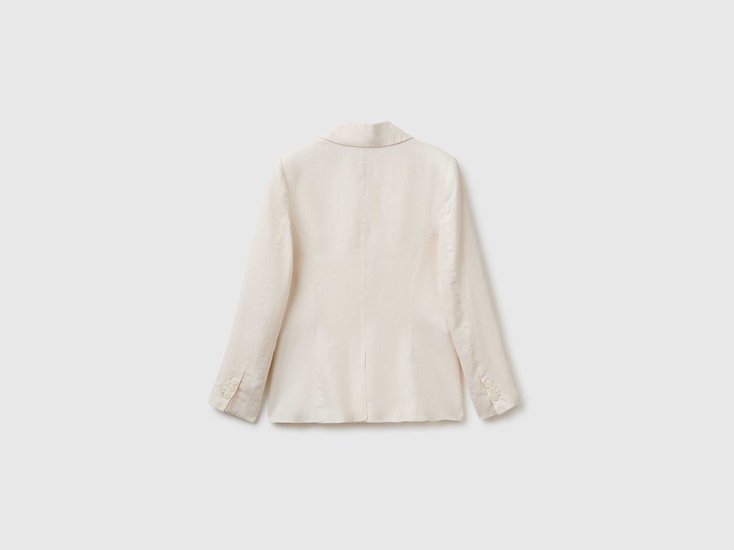 Benetton Blazer Lino Puro Monopetto Leggero