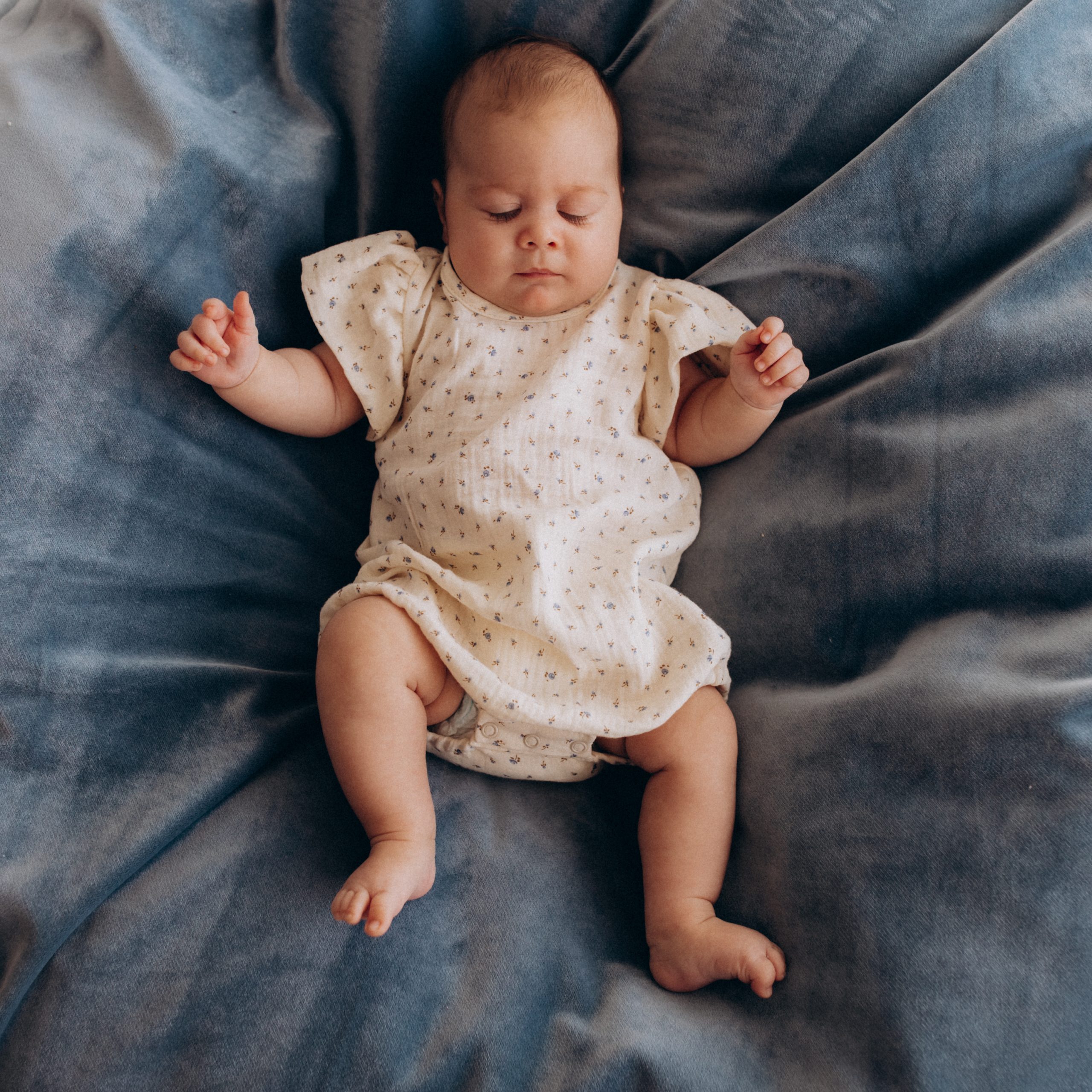 Woolly Organic Muslin Romper pagliaccetto neonato cotone bio