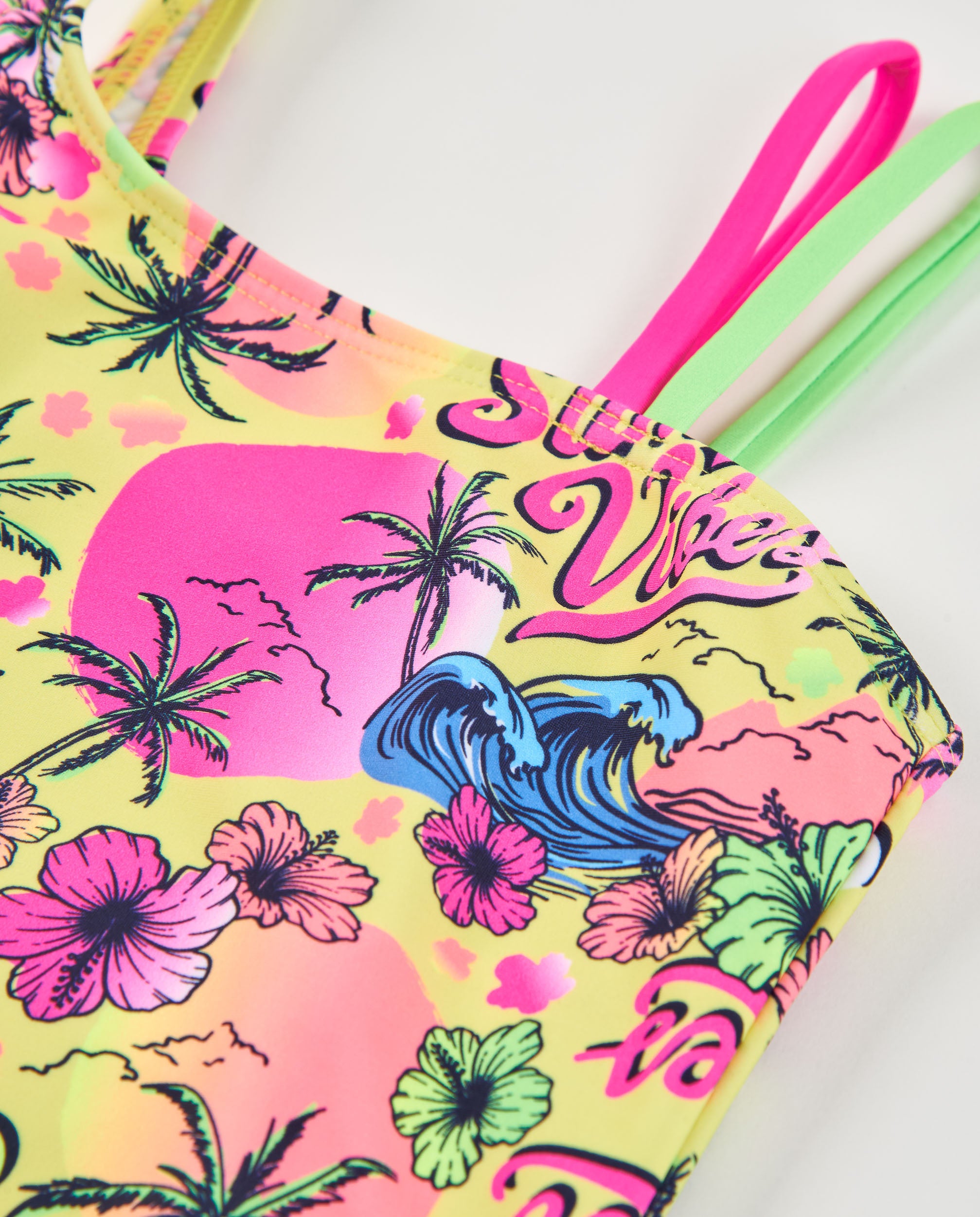 TucTuc Costumi Da Bagno Intero Bambina Giallo Neon