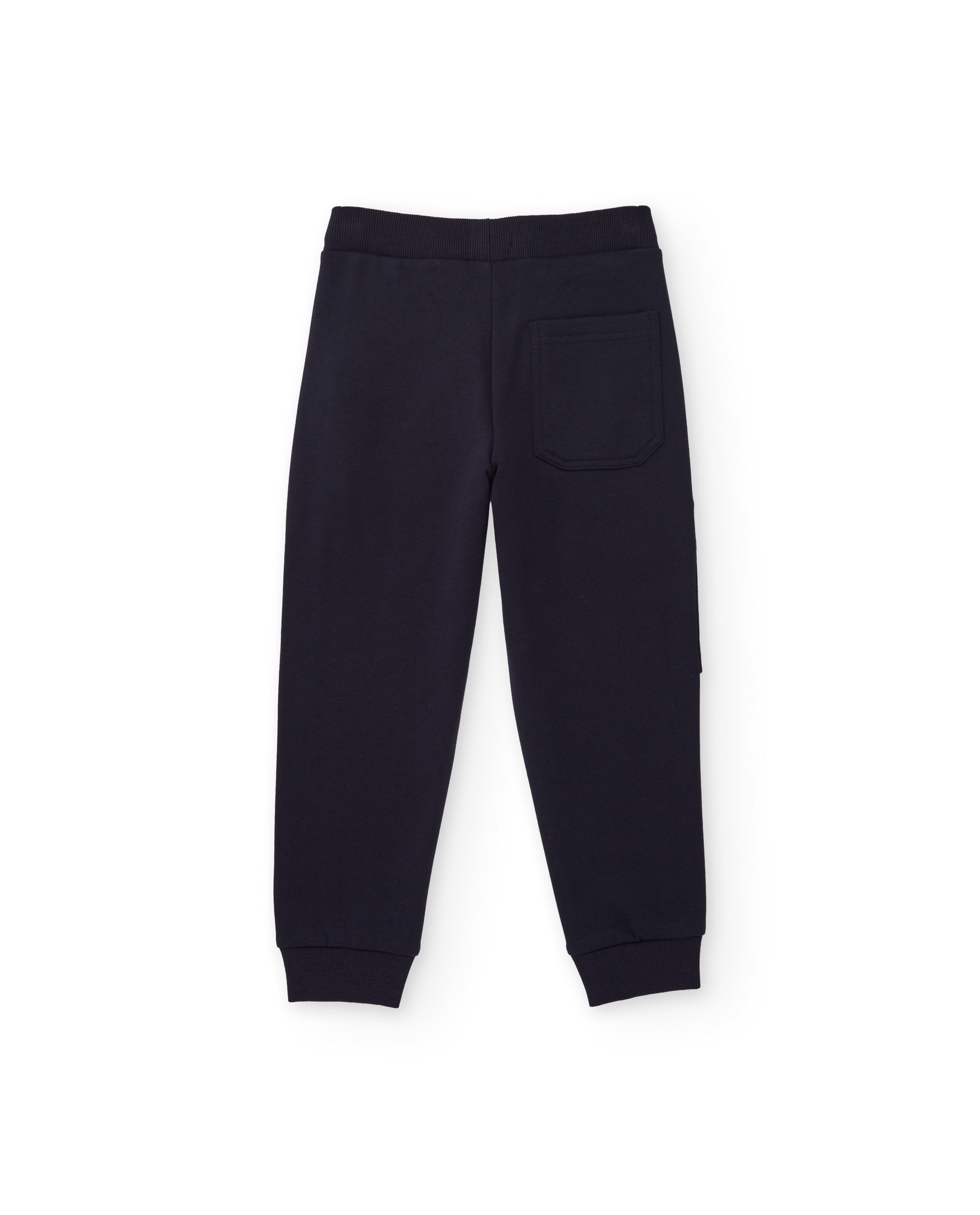 TucTuc Pantaloni bambino blu felpa cargo elasticizzati