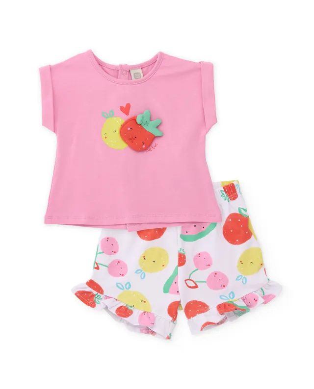 TucTuc Completi completo neonata rosa frutta estivo