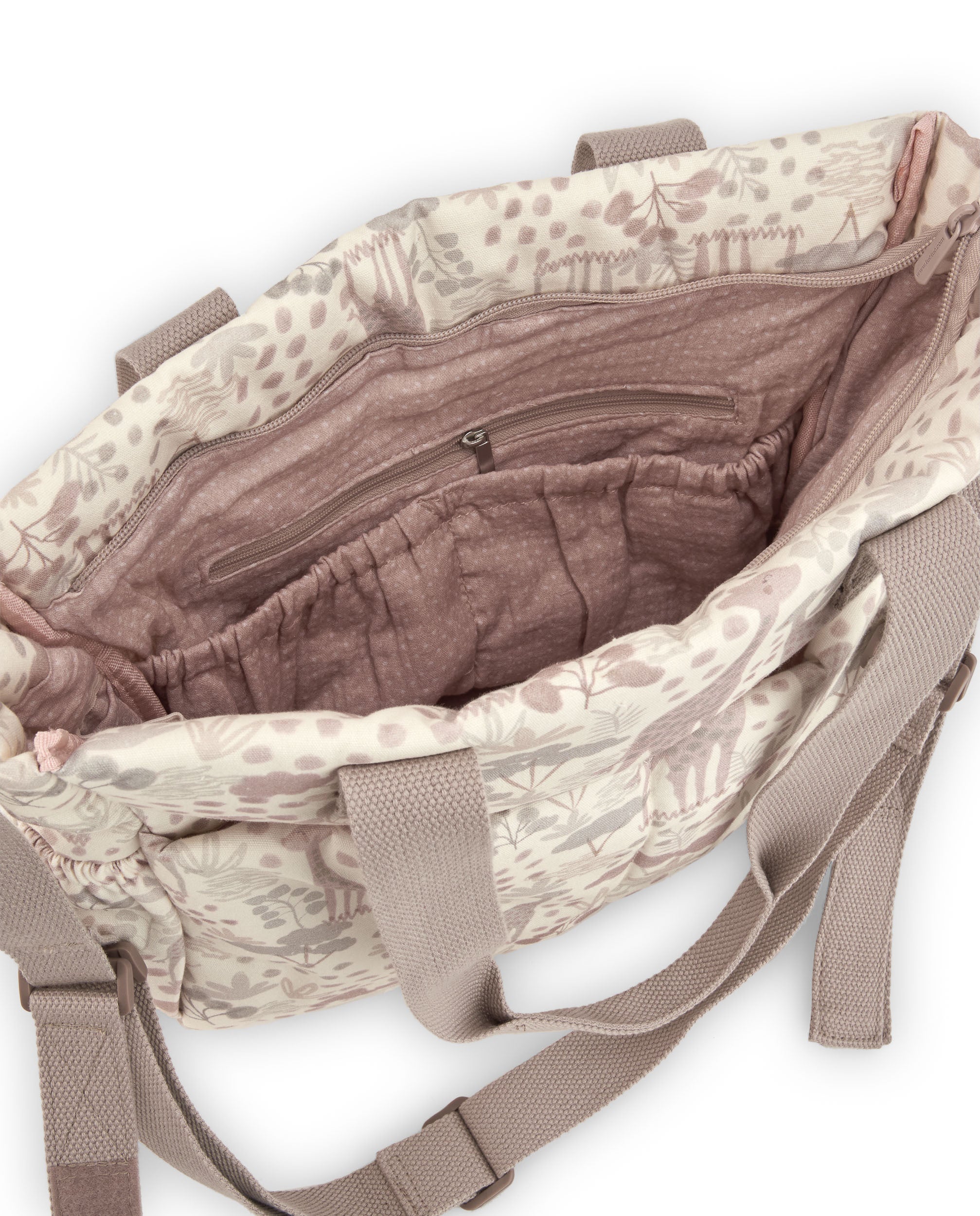 TucTuc Accessori Borsa fasciatoio beige stampa giraffe