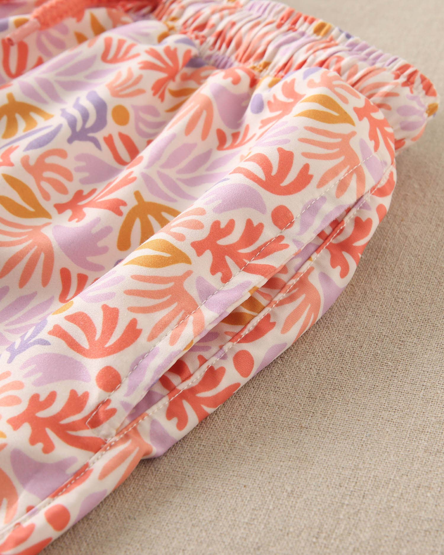 Dadati Costume Pantaloncino Bimbo Floreale Arancione 4-6A