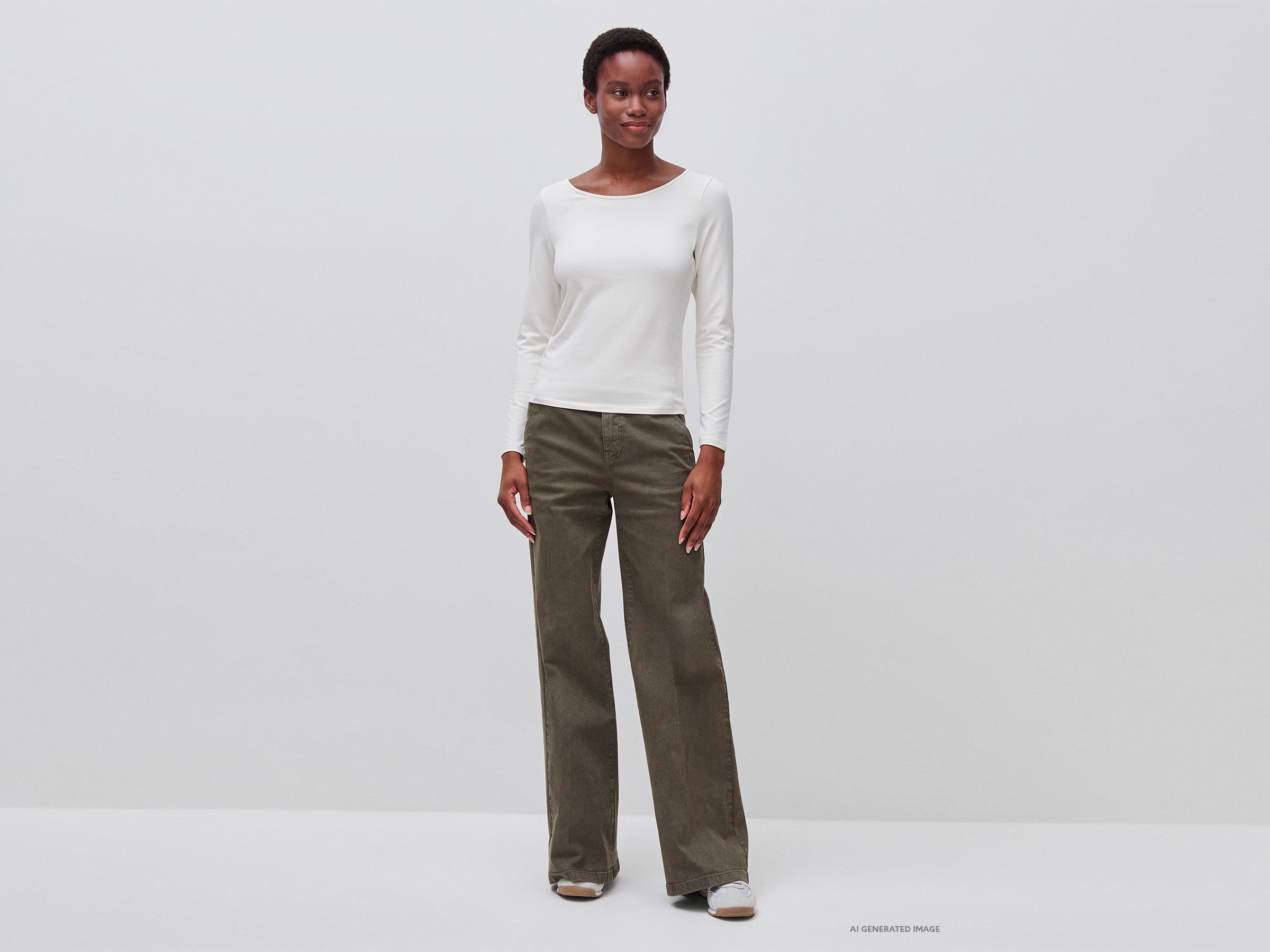 United Colors of Benetton Wide-Leg pantaloni palazzo cotone 42 gamba larga