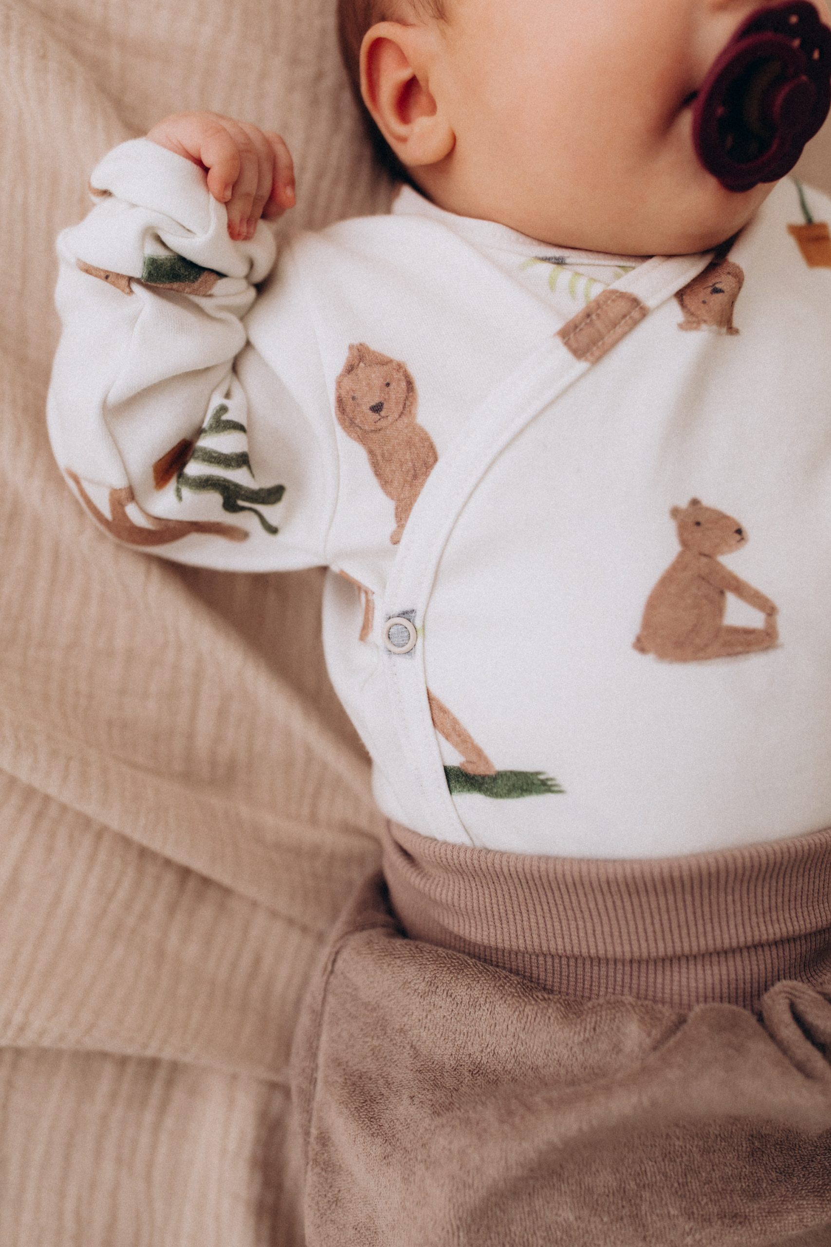Woolly Organic Longsleeve Wrap body neonato in cotone bio