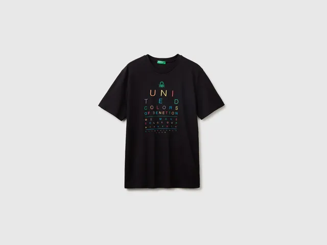 United Colors of Benetton Regular fit T-shirt con logo maglietta cotone bio