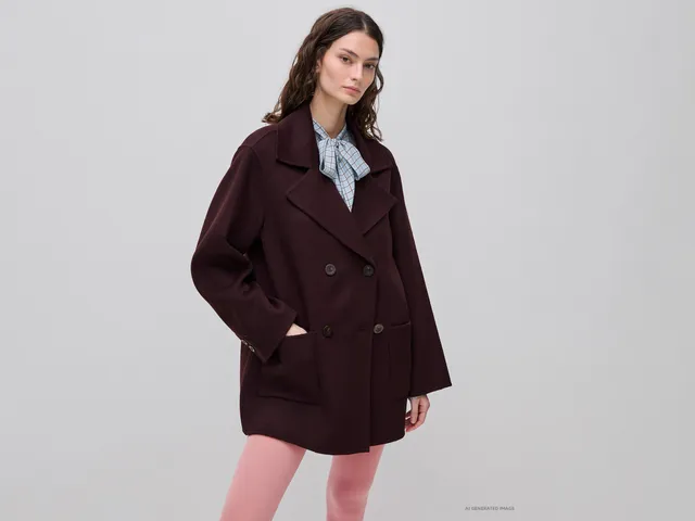 United Colors of Benetton cappotto doppiopetto lana e cashmere