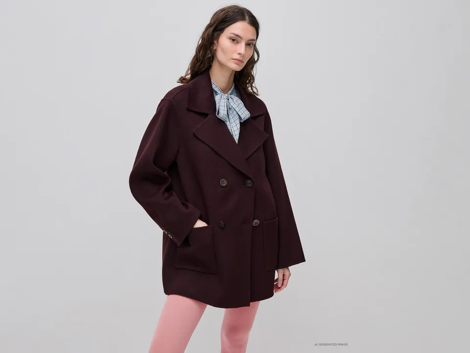 United Colors of Benetton cappotto doppiopetto lana e cashmere