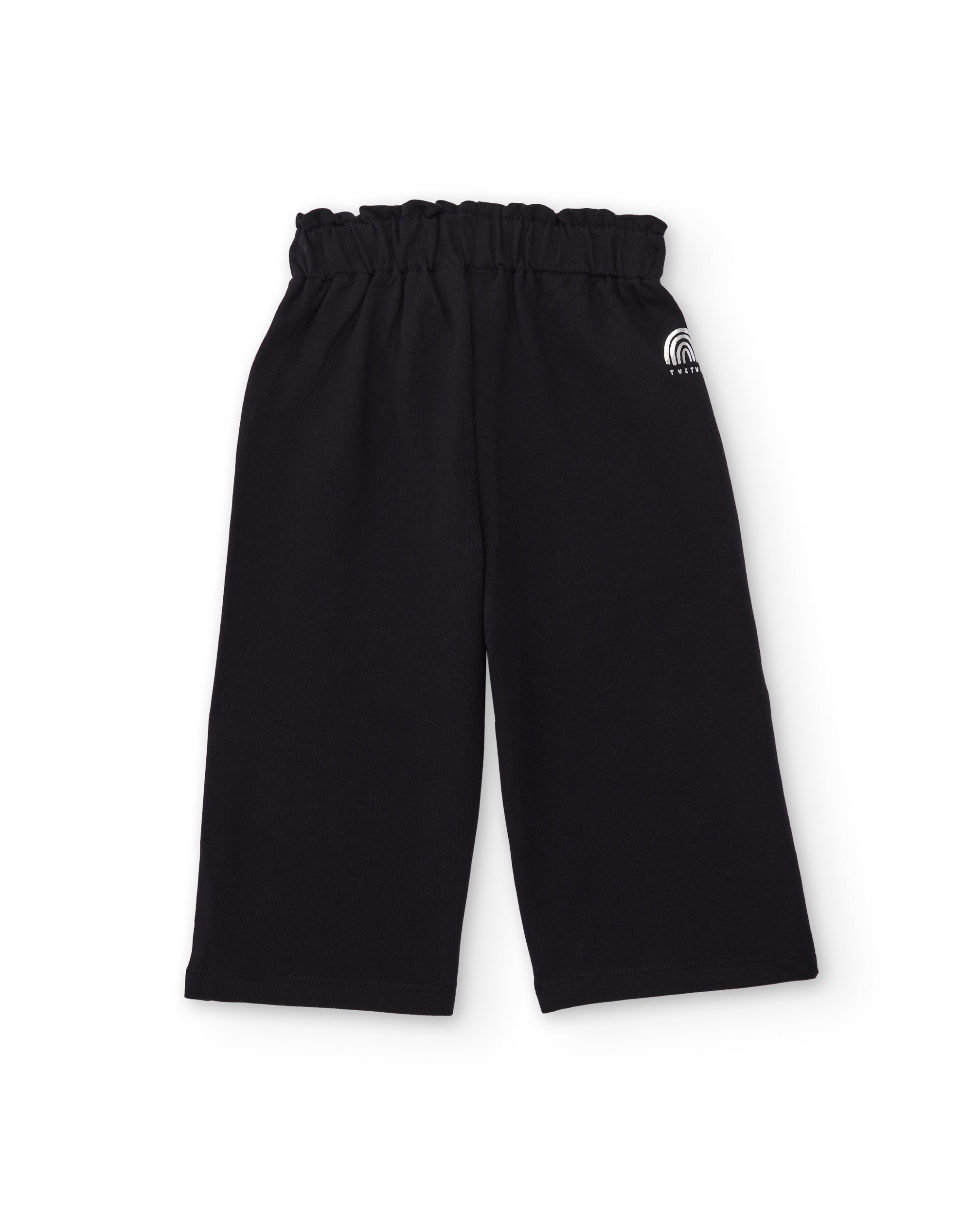TucTuc Pantaloni Maglia Bambina Nero Vita Elastica