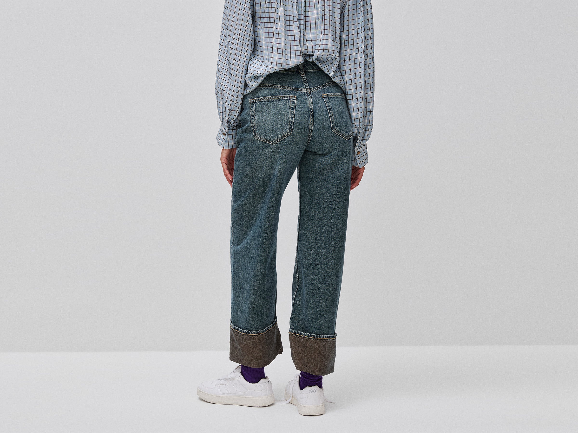 United Colors of Benetton Jeans with Cuffs jeans donna 28 cotone