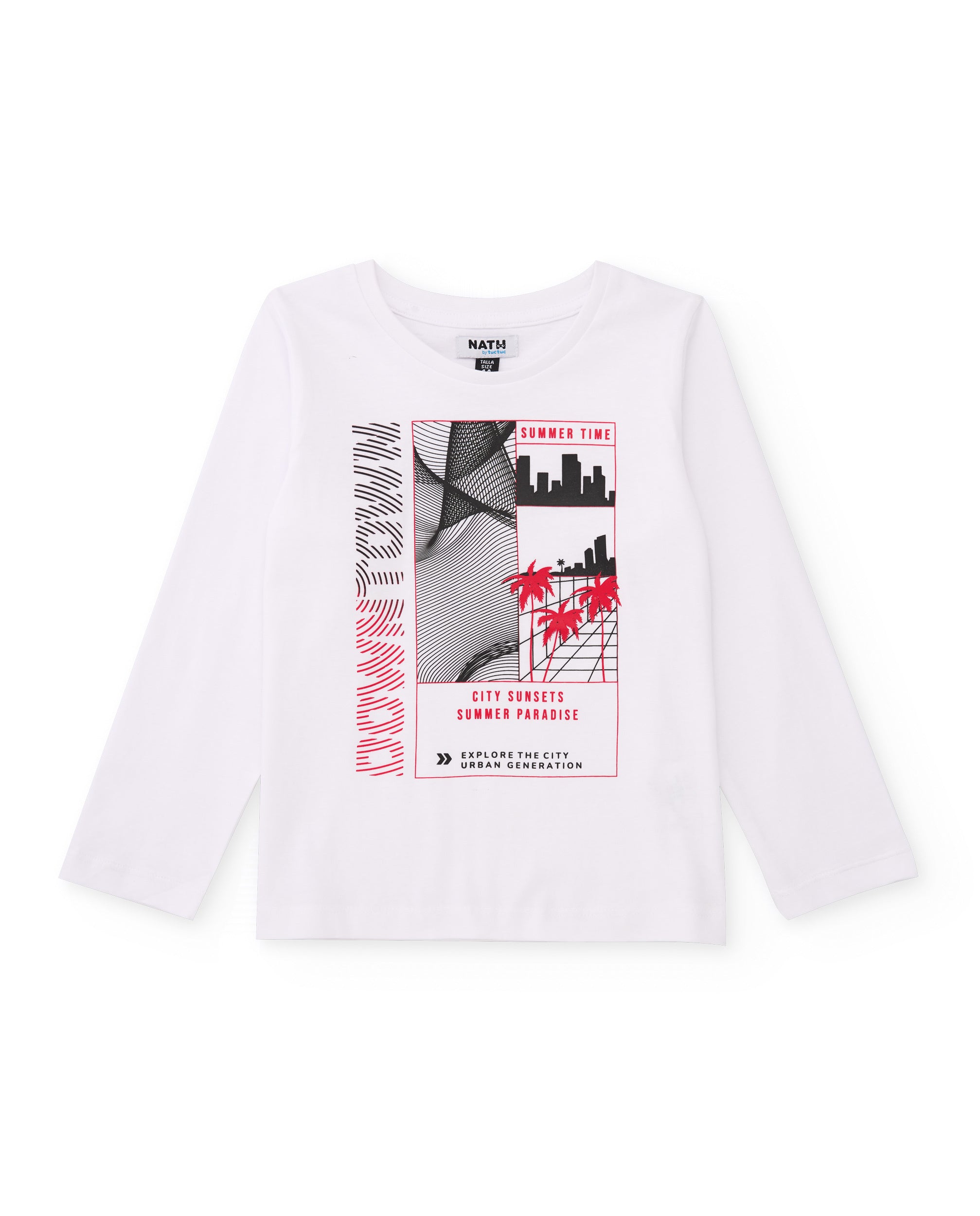 TucTuc Magliette t-shirt bambino bianca stampa urbana