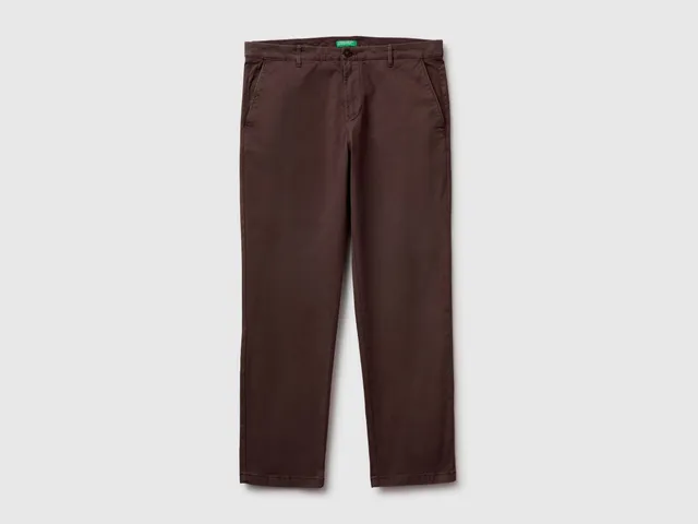 United Colors of Benetton pantaloni chinos cotone dritti taglia 48