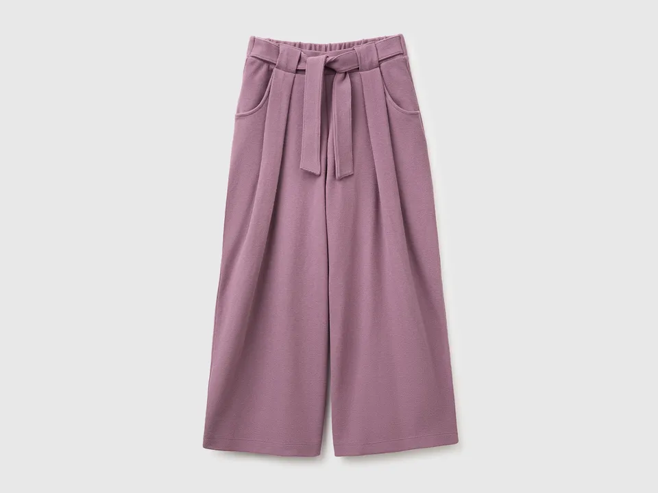 United Colors of Benetton Trousers Pantaloni Cotone Caldo con Cintura S