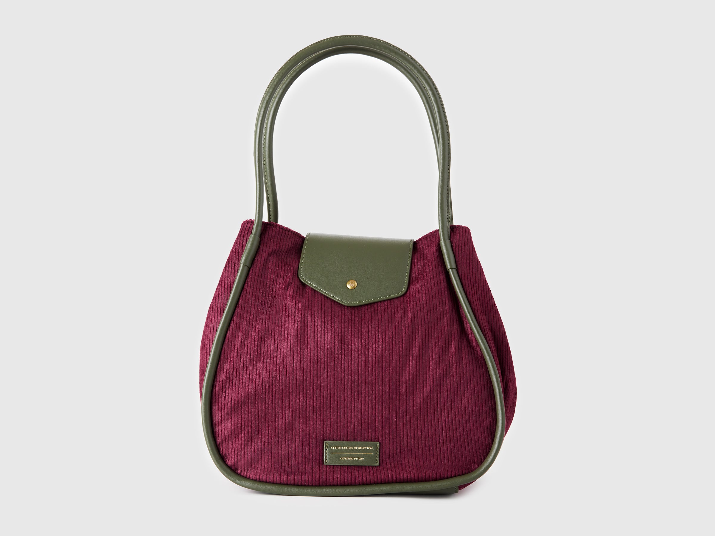 United Colors of Benetton Velvet tote bag borsa velluto OS
