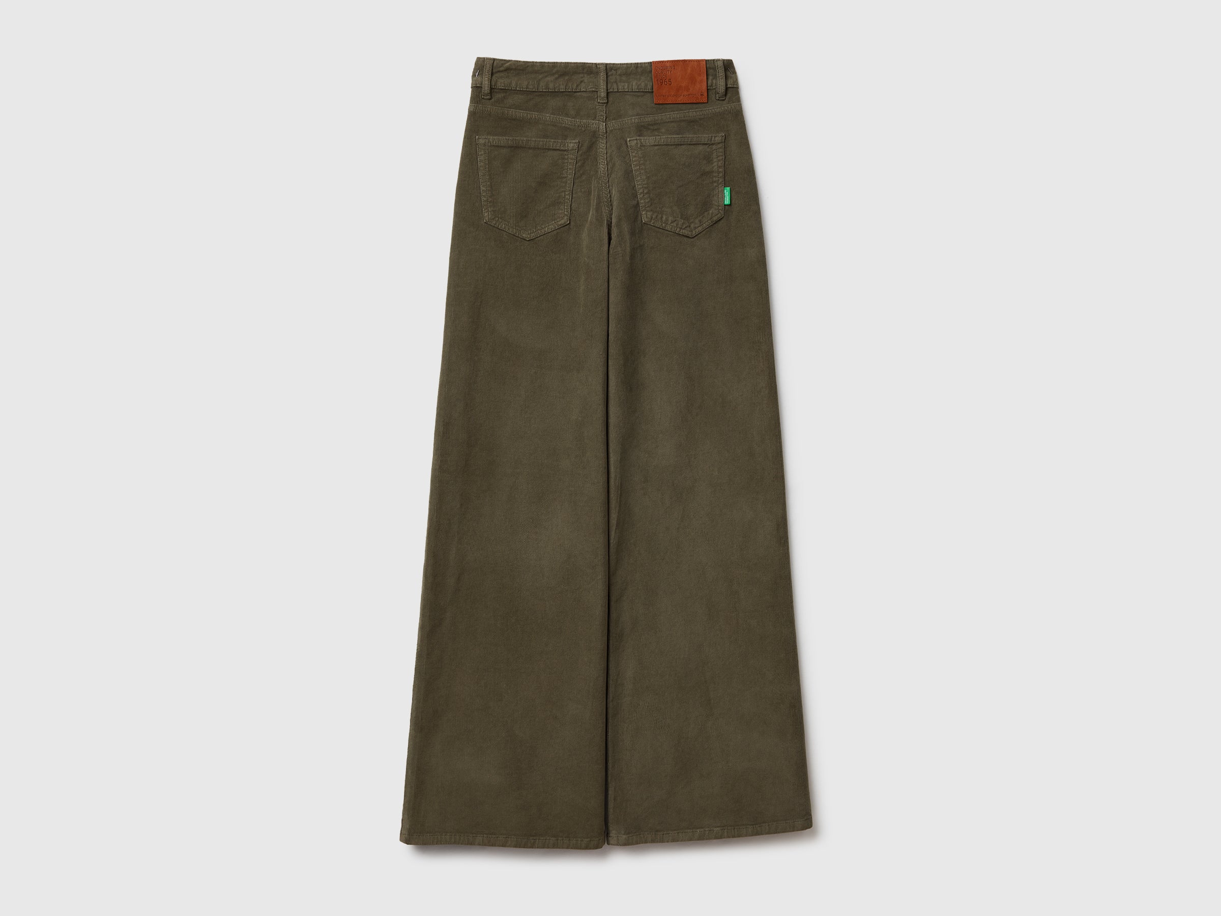 United Colors of Benetton pantaloni velluto wide fit cotone