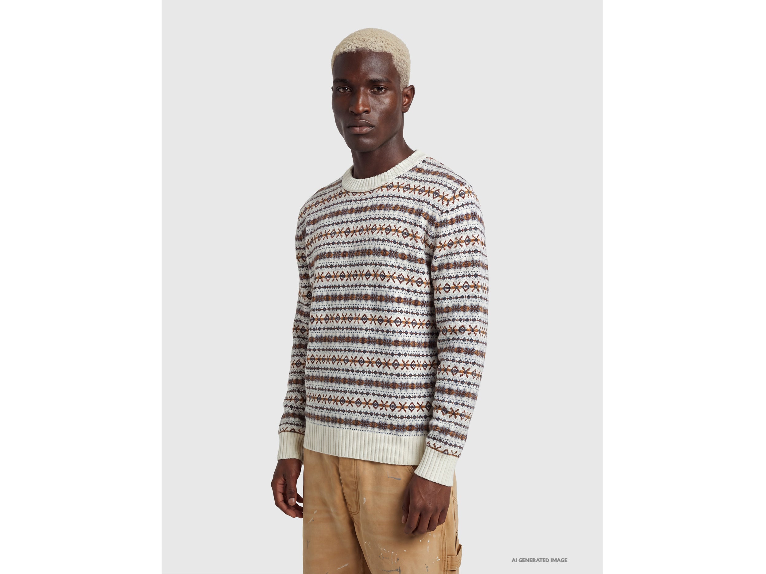 United Colors of Benetton Jacquard Maglione Lana Nordico