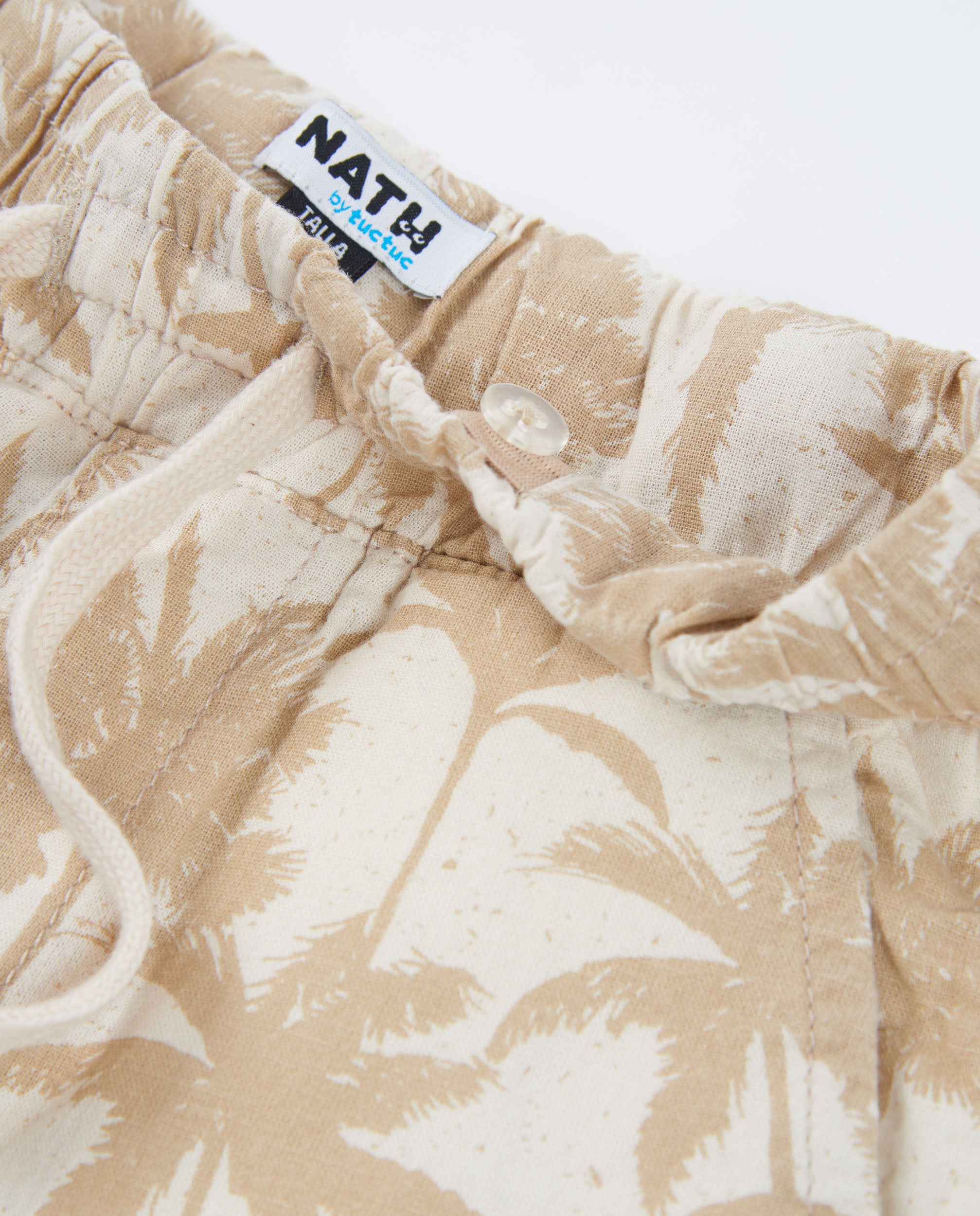 TucTuc Bermuda shorts bambino beige stampa palme