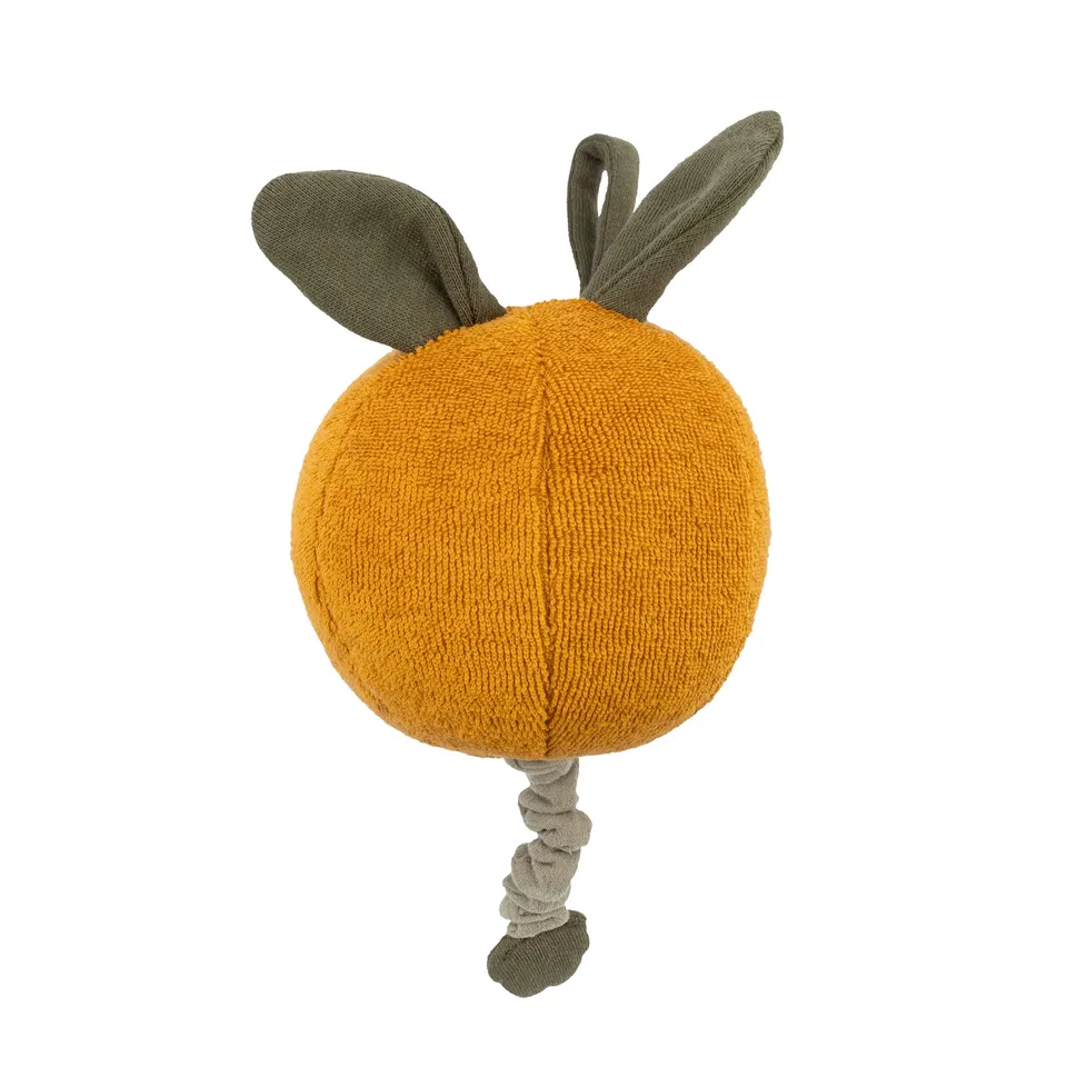 Woolly Organic Music Box carillon arancia cotone organico 13 cm